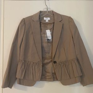 Loft cropped tan blazer